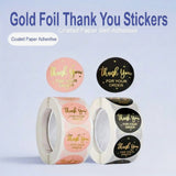 500pcs Gold Foil Thank You Stickers – 2.5cm Round Labels for Gifts & Orders