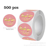 500pcs Gold Foil Thank You Stickers – 2.5cm Round Labels for Gifts & Orders