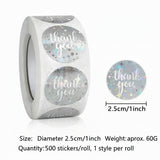 500pcs Gold Foil Thank You Stickers – Roll for Gift Packaging Seal Labels