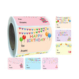 200pcs Happy Birthday Stickers – Roll for Office Gift Decoration & Party