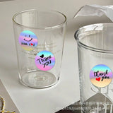500pcs Holographic Thank You Stickers – 2.5cm Round Assorted Design Labels