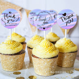 500pcs Holographic Thank You Stickers – 2.5cm Round Assorted Design Labels