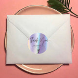 500Pcs Holographic Thank You Sticker Roll Round Labels for Small Business