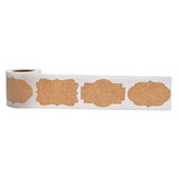 500pcs Kraft Paper Blank Stickers – Roll for Baking Packaging & Labeling