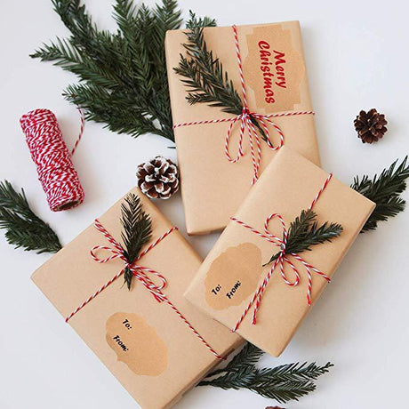 500pcs Kraft Paper Blank Stickers – Roll for Baking Packaging & Labeling