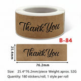 500pcs Kraft Paper Thank You Stickers – 2.5x7.5cm Rectangular Labels for Rustic Gifts