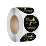 500pcs Thank You Stickers – 1 Inch Round Kraft Paper Labels for Rustic Packaging