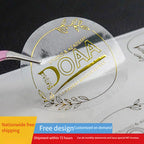 1000Pcs Custom Matte Gold Transparent Sticker Roll - Round Logo Labels for Packaging