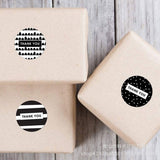 500pcs Minimalist Thank You Stickers – 1 Inch Round Labels for Modern Branding