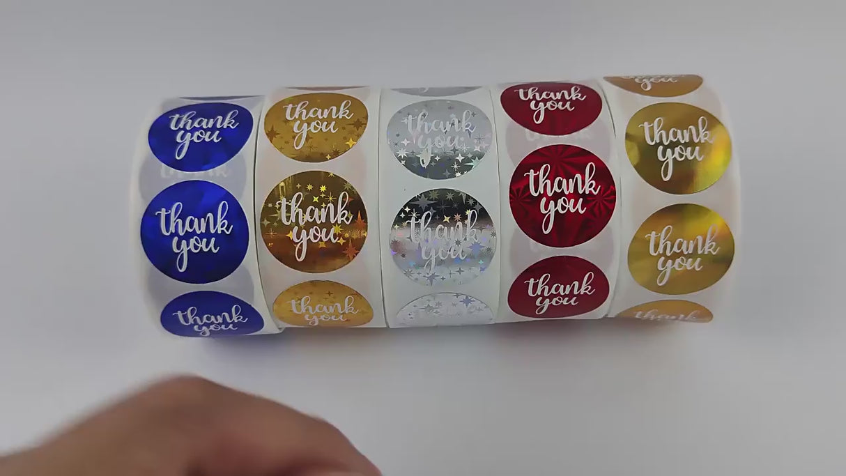 Gold Foil Thank You Sticker Roll – Gift Packaging Seal Labels