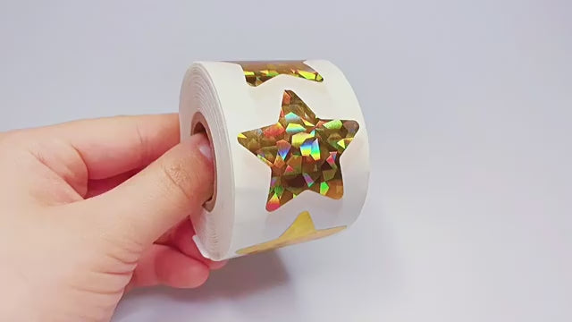 500Pcs Halloween & Christmas Holographic Sticker Roll – Waterproof