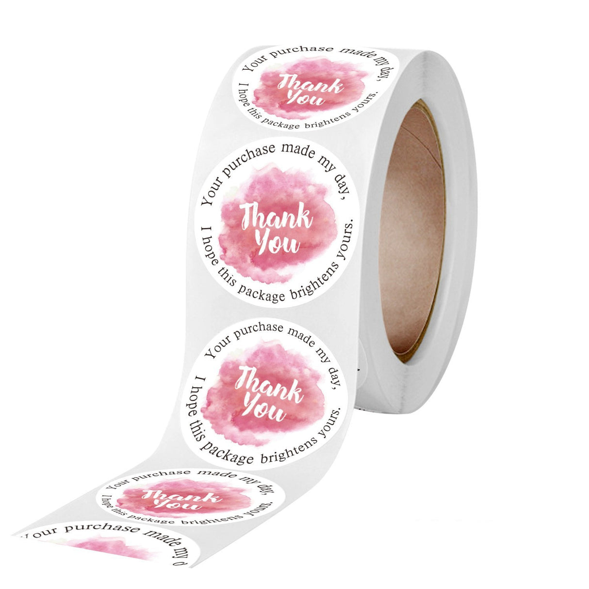 500Pcs Thank You For Your Purchase Sticker Roll - 1-Inch Round Labels