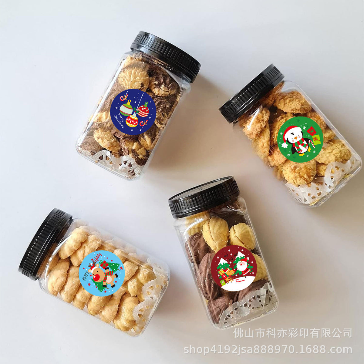 2.5cm Christmas Santa Sticker – Waterproof Round Labels for Gift Wrapping