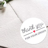 500pcs Round Thank You Stickers – 1 Inch White Paper Labels for Gifts & Orders