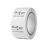 500pcs Round Thank You Stickers – 1 Inch White Paper Labels for Gifts & Orders