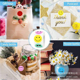 500pcs Cute Smiley Face Stickers – Mixed Colors Reward Roll for Kids