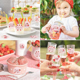 500pcs Strawberry Thank You Stickers – 1 Inch Round Labels for Gifts & Fruit Shops