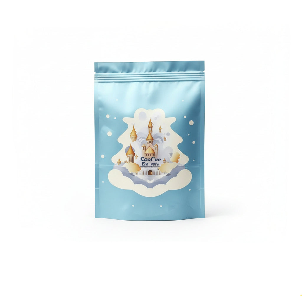 100pcs Custom Three Side Sealed Snack Packaging Bag – Small Batch