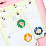 Kids Thumbs-Up Reward Sticker Roll – Classroom Encouragement Label